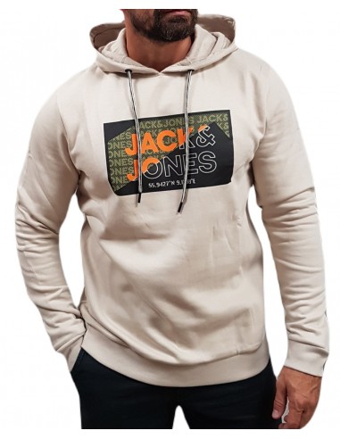 Jack&Jones - 12242480 - Jco Logan AW23 Sweat Hood - Moonbeam - Φούτερ