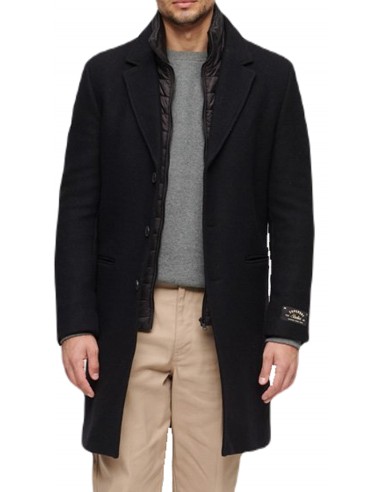 Superdry - M5011790A 02A - 2 In 1 Wool Town Coat - Black - Παλτό