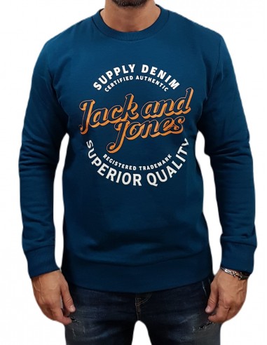 Jack&Jones - 12236177 - Jj Mikk Sweat Crew Neck - Sailor Blue - Φούτερ