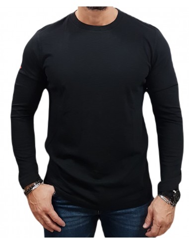 Superdry - M6010779A 02A - Long Sleeve Jersey Crew Top - Black - Μπλούζα Μακό