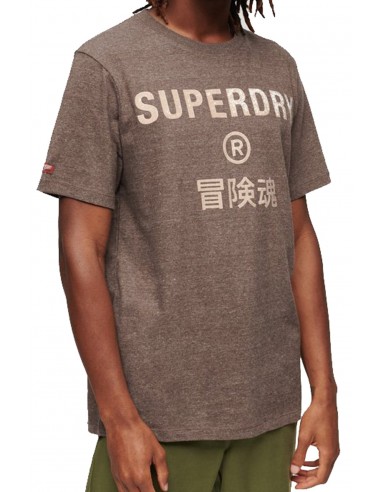 Superdry - M1011758A 1BL - Workwear Logo Vintage T shirt - Cocoa Brown  Marl  - T-shirt