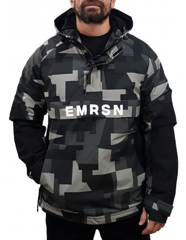 Emerson - 232.EM10.61 - Olive/Black - Hooded Pullover Jacket  - Μπουφάν
