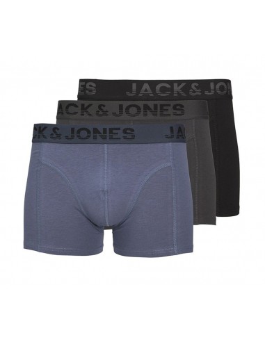 Jack&Jones- 12250607 - Jac Shade Solid Trunks 3 Pack Noos - Black/Asphalt - Εσώρουχα