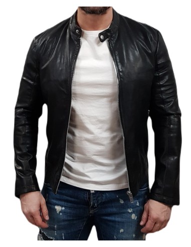 Jack&Jones - 16061211 - Shn Miles Classic Leather Jacket - Black - Μπουφάν Δερμάτινο