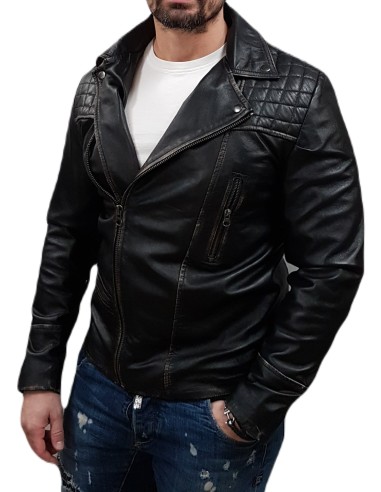 Jack&Jones - 12111878 - Jor Leather No.10  Jacket - Black - Μπουφάν Δερμάτινο