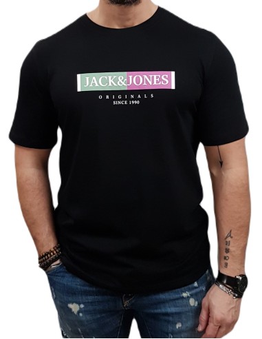 Jack&Jones - 12252681 - JOR Lafayette Box Tee SS Crew Neck - Black - Slim Fit  - T-shirt