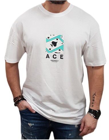Jack&Jones - 12254169 - Jor Blockpop Tee SS Crew Neck TG LN - Bright White - Slim Fit  - T-shirt