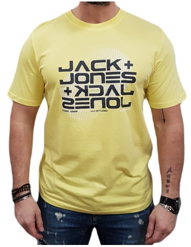 Jack&Jones - 12256173 - Jco Logo Print Tee SS Crew Neck FST - Lemon Verbena - Slim Fit  - T-shirt
