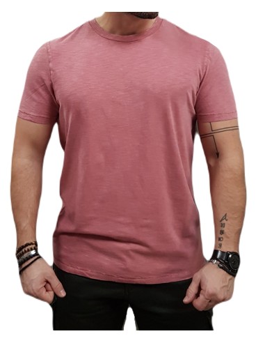 Superdry - M1011888A 1DL - Crew Neck Slub T-Shirt  - Mesa Rose Pink - Μπλούζα Μακό