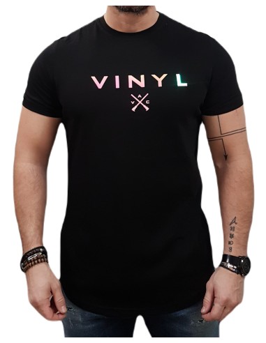Vinyl Art - 19524-01 - Long Line T-shirt - Black - μπλούζα μακό