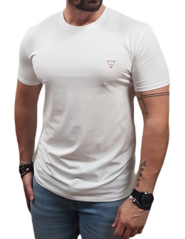 Guess - M2YI24J1314-G011 - White - Slim Fit - T-Shirt Μακό