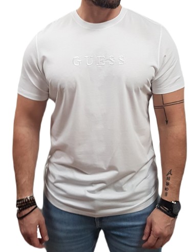 Guess - M2BP47K7HD0-G011- White - Slim Fit - T-Shirt Μακό