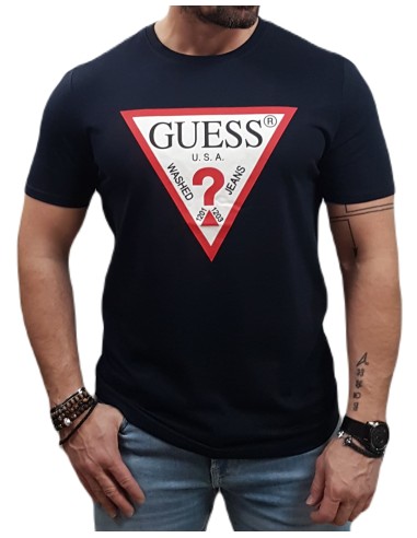 Guess - M2YI71I3Z14-G7V2 - Navy - Slim Fit - T-Shirt Μακό