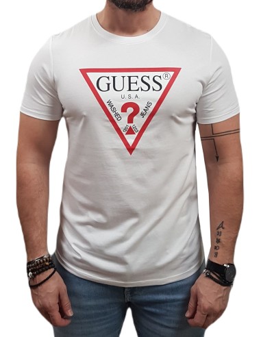 Guess - M2YI71I3Z14-G011 - White - Slim Fit - T-Shirt Μακό
