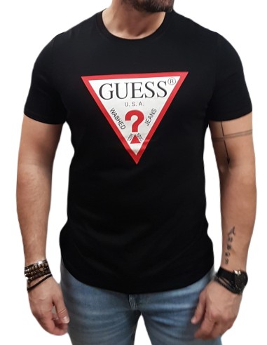 Guess - M2YI71I3Z14-JBLK - Black - Slim Fit - T-Shirt Μακό