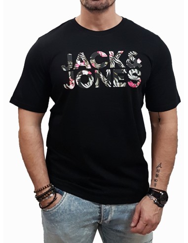 Jack&Jones - 12250683 - Jje Jeff Corp Logo TEE SS O-Neck SN - Carbon/Flower - T-shirt