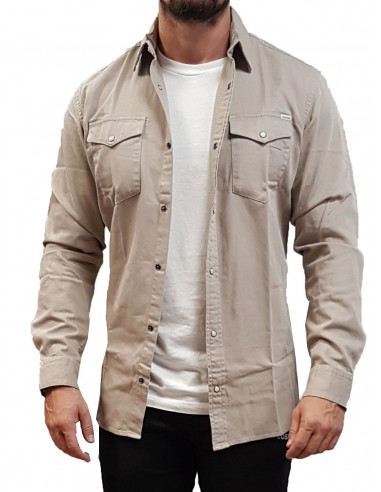 Jack&Jones - 12138115 - Jje Sheridan Shirt L/S Noos - Crockery - Slim Fit - πουκάμισο