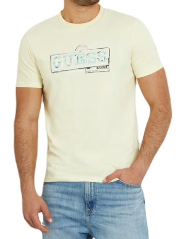 Guess - M4GI26J1314-A21B - Yellow - Slim Fit - T-Shirt Μακό