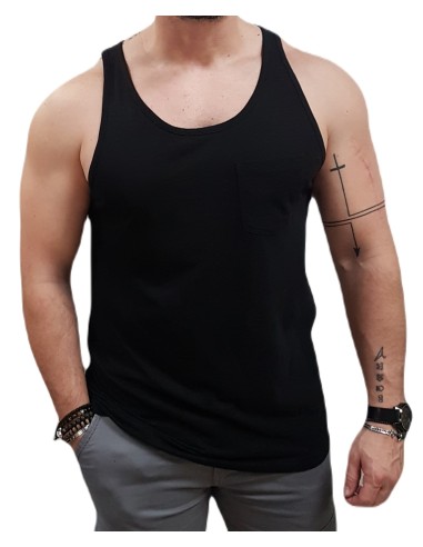 Jack&Jones - 12252180 - Jor Tampa Slub Tank Top - Black - Slim Fit -  Μπλούζα αμάνικη