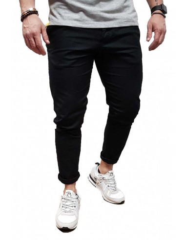 Cover Jeans - Chibo -T0085-28 - Black - Παντελόνι slim fit υφασμάτινο chinos