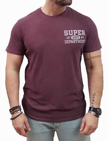 Superdry - M1011903A 2AA - Athletic College Graphic Tee - Fig Purple Slub - T-shirt
