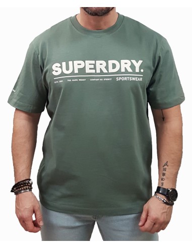 Superdry - M6010809A F2L - Utility Sport Logo Loose Tee - Laurel Khaki - Oversize fit - Μπλούζα Μακό