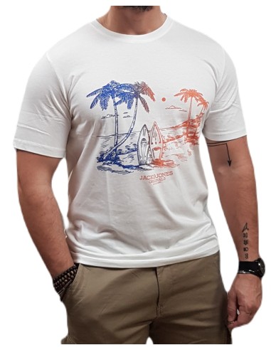 Jack&Jones - 12258057 - Jor Aruba Tee SS Crew Neck 1 FST - Bright White - Slim Fit - T-shirt