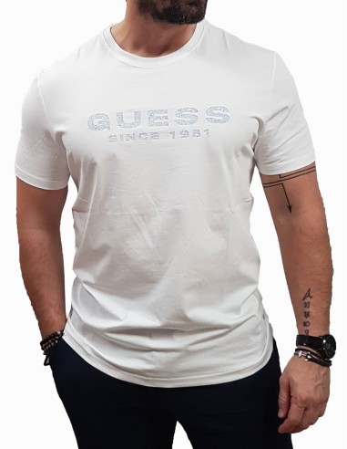 Guess - M4GI61J1314-G011 - White - Slim Fit - T-Shirt Μακό