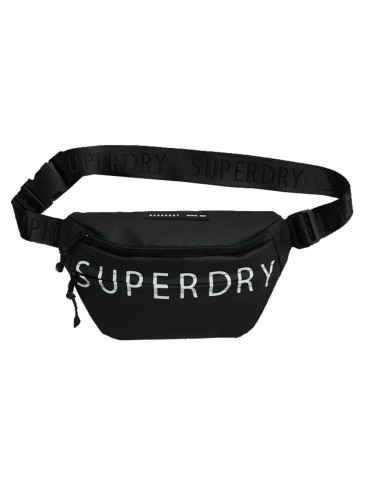 Superdry - W9110382A 33B - Tarp Festival BumBag - Black/Optic - One Size - Τσαντάκι Μέσης