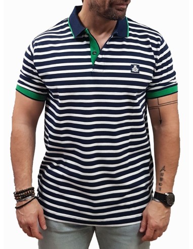 Visconti - 2784-2 - Navy/White Stripes - Regular Fit - Μπλούζα Μακό