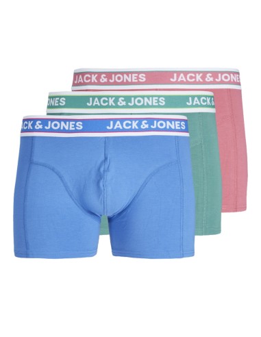 Jack&Jones- 12255817 - Jac Connor Solid Trunks 3 Pack - Palace Blue/Bottle Green - Εσώρουχα