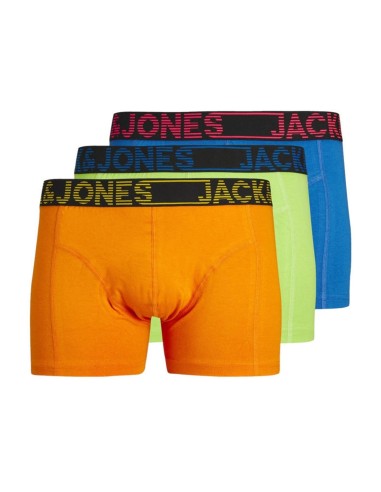 Jack&Jones- 12255821 - Jac Bill Solid Trunks 3 Pack - Electric Blue/Orange/ Lemonade - Εσώρουχα