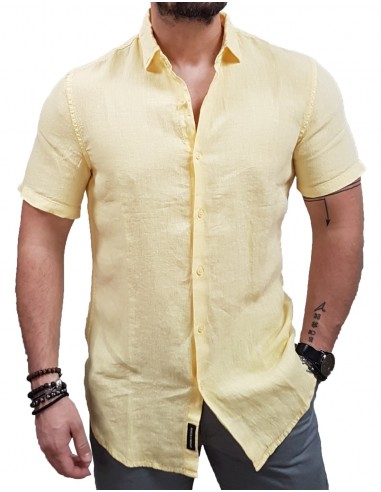 Superdry - M4010608A 9IC- Studios Casual Linen S/S Shirt - Aspen Gold - Πουκάμισο Κοντομάνικο