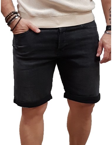 Jack&Jones - 12256766 - Jji Rick Jj Original Shorts AM 610 - Black Denim - Βερμούδα Jean