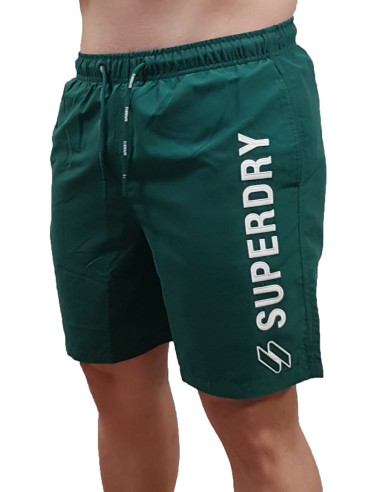 Superdry - M3010187A 10E - Code Appleque 19 Inch Swim Short - Green - Μαγιό