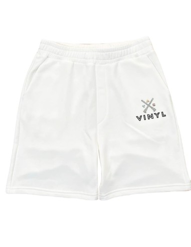 Vinyl Art - 05970-02 - SHORTS WITH LOGO PRINT - White - Βερμούδα Μακό