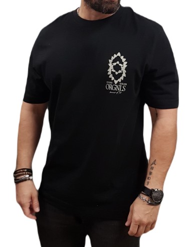 Jack&Jones - 12256406 - Jor Noto Graphic Chest TEE SS Crew Neck LN - Black - T-shirt