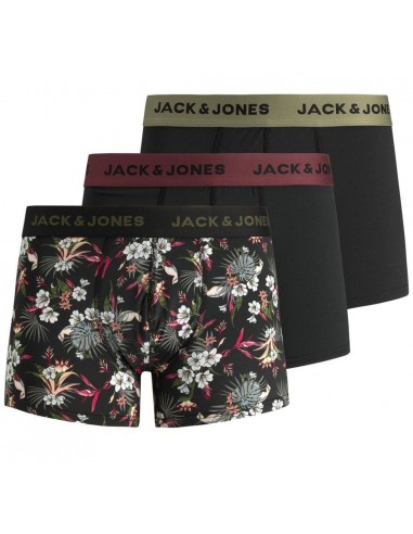 Jack&Jones - 12194284 - Jac Flower Microfiber 3 Pack - Black - Εσώρουχα