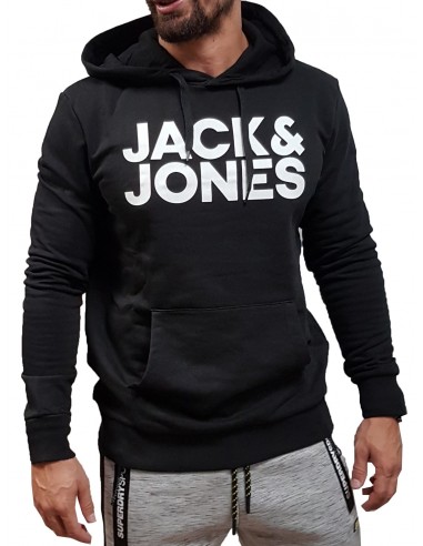 Jack&Jones - 12152840 - JJE Corp Logo Sweat Hood Noos - Black - Regular Fit - Φούτερ