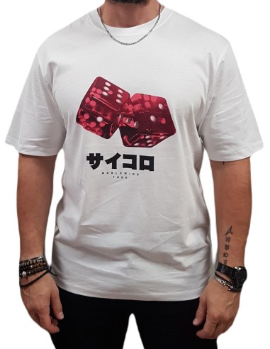 Jack&Jones - 12269984 - Jor Plasma Tee SS Crew Neck - Bright White - Slim Fit  - T-shirt