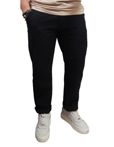 Rebase - 241-RCP-405 - Linen Pants - Black - παντελόνι υφασμάτινο