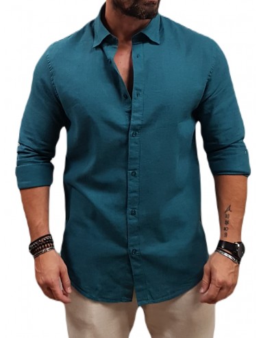 Vittorio Artist - 800-23-4040 - Petrol Linen - Πουκάμισο