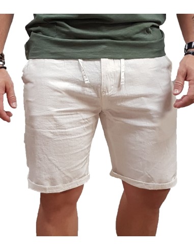Rebase - 241-RMSHO-713 - Chinos Linen - Off White - Βερμούδα