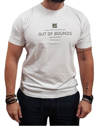 Rebase - 241-RTS-281 - Men's T-Shirt - White - Slim Fit - Μπλούζα Μακό