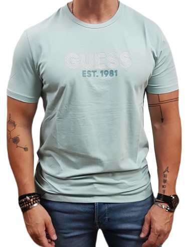 Guess - M4YI30J1314-G7RX - Green - Slim Fit - T-Shirt Μακό