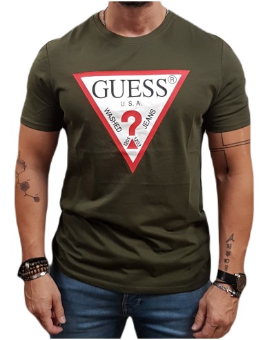 Guess - M2YI71I3Z14-G8FX - Khaki - Slim Fit - T-Shirt Μακό