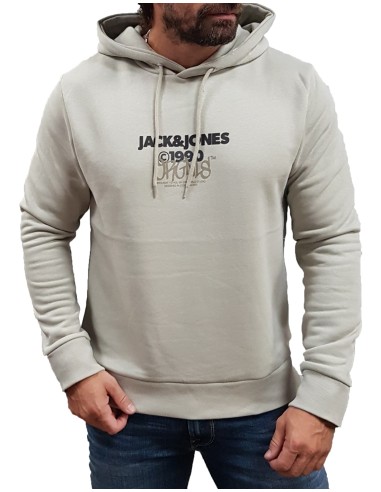 Jack&Jones - 12266946 - Jor Bushwick Sweat Hood Fst - Mineral Grey - Regular Fit - Φούτερ