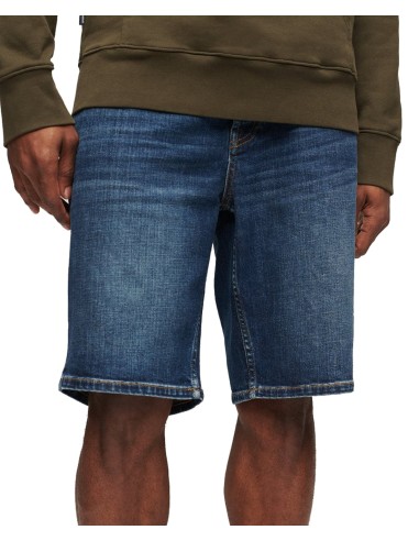 Superdry - M7110295A 7BN - Palms Dark Blue - Vintage Straight Short - Βερμούδα Jean