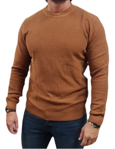 Jack&Jones - 12259647 - Jprc Lucas Structure Knit Crew Neck - Nuthatch - Μπλούζες Πλεκτά