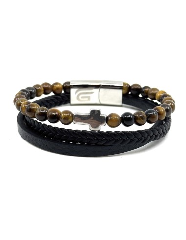 Legend - LGD-Br-2079/A - Leather Bracelet - Black - Βραχιόλι